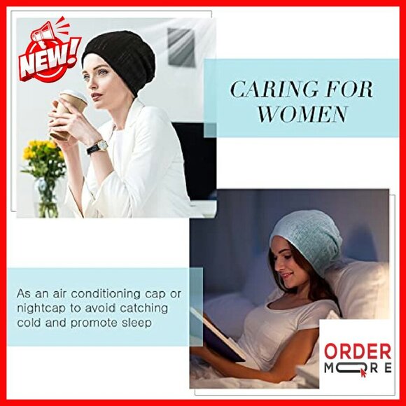 5-Piece Slouchy Beanie Set for Chemo Patients, Soft Stretch Head Wraps main image 4